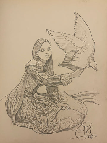 Maiden With Hawk