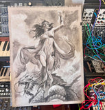 Ishtar and Tiamat - Original Drawing