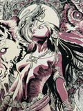 Queen & Huntress – White Silkscreen Test Print (Edition of 5)