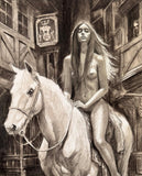 Lady Godiva Dressed So Demurely - Original Drawing