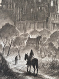 Roadside Warning - original charcoal painting
