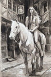 Lady Godiva Dressed So Demurely - Original Drawing