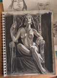Seated Nude Study - Original Drawing