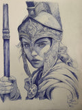 Defender of Troy - original drawing