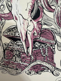 Queen & Huntress – White Silkscreen Test Print (Edition of 5)