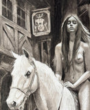 Lady Godiva Dressed So Demurely - Original Drawing
