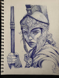 Defender of Troy - original drawing
