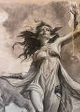 Ishtar and Tiamat - Original Drawing