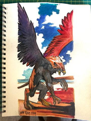 Griffin color drawing