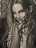 Countess Bathory - original charcoal painting