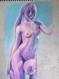 Nude in pastel pencil - original drawing
