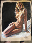 Gouache nude figure sketch 2025