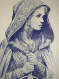 Celtic Sword Maiden - original drawing