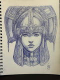 Byzantine Shield Maiden - original drawing