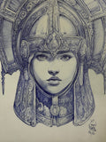 Byzantine Shield Maiden - original drawing