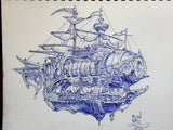 The Blue Caravel - original drawing