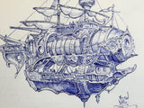 The Blue Caravel - original drawing