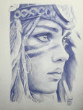 Girl In Cosplay - original drawing