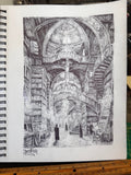 The Vaulted Library - original drawing
