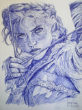 Diana Goddess of the Hunt - original drawing