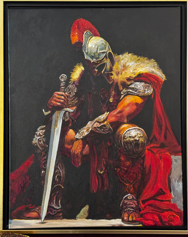Leonidas before Thermopylae - original painting