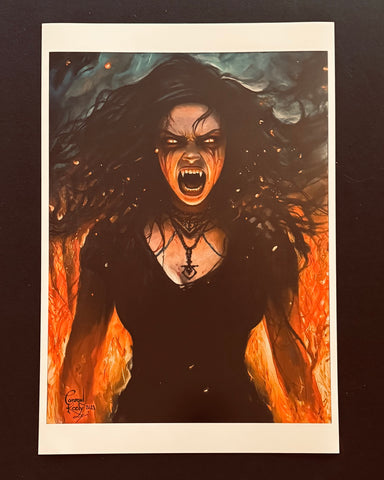 Wrath: The Transformation of Lucy Westenra —  Limited edition art print by Conrad Keely, 2025