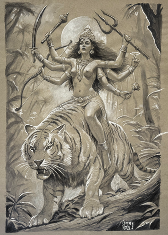 Durga — Limited edition art print by Conrad Keely