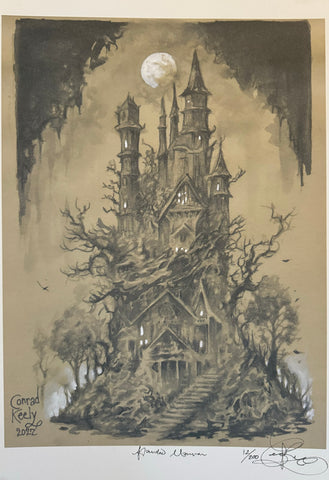 Haunted Mansion — Limited edition art print by Conrad Keely