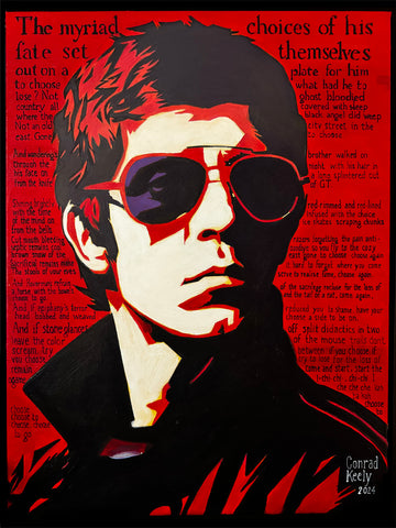 Portrait of Lou Reed — Limited edition art print by Conrad Keely