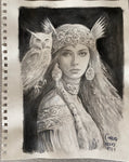 Pallas Athena With Owl
