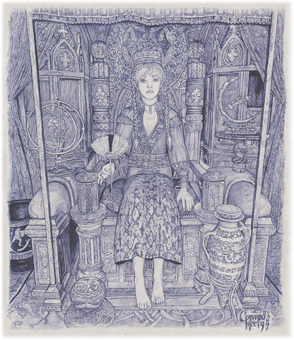 The Virgin Enthroned — Limited edition art print by Conrad Keely